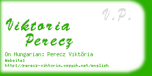 viktoria perecz business card